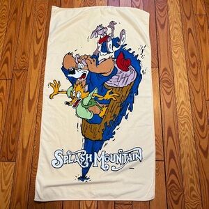 Vintage Disney Splash Mountain Cotton Beach Towel